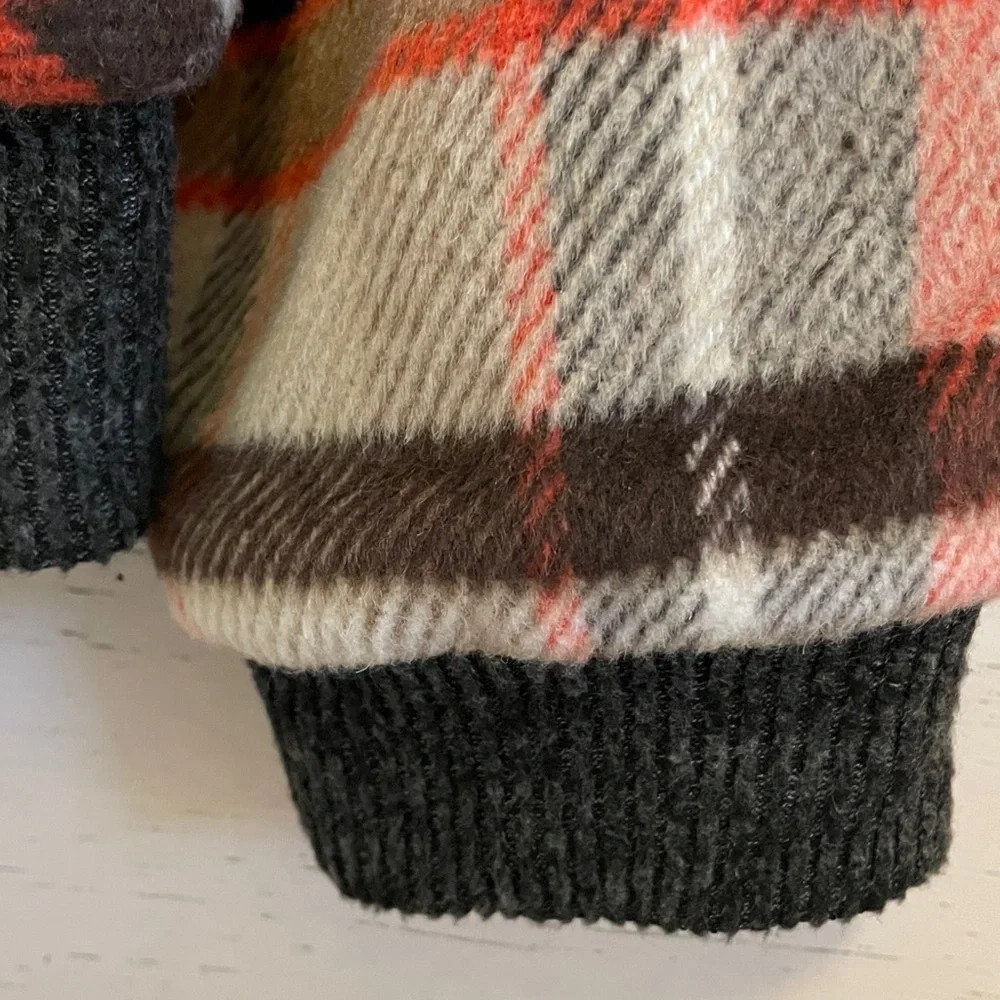 Knox Rose Plaid Bomber Style Jacket with Sherpa Collar, size XL, NWOT